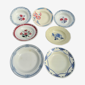 Lot of mismatched plates