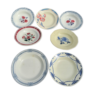 Lot assiettes dépareillées