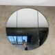 Scandinavian round triptych mirror, teak frame, 1960s.