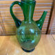 Old pitcher jug empoli bubbled green glass italy vintage