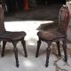 Pair of antique carved wooden chairs