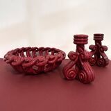 Pair of Vallauris ceramic candlesticks