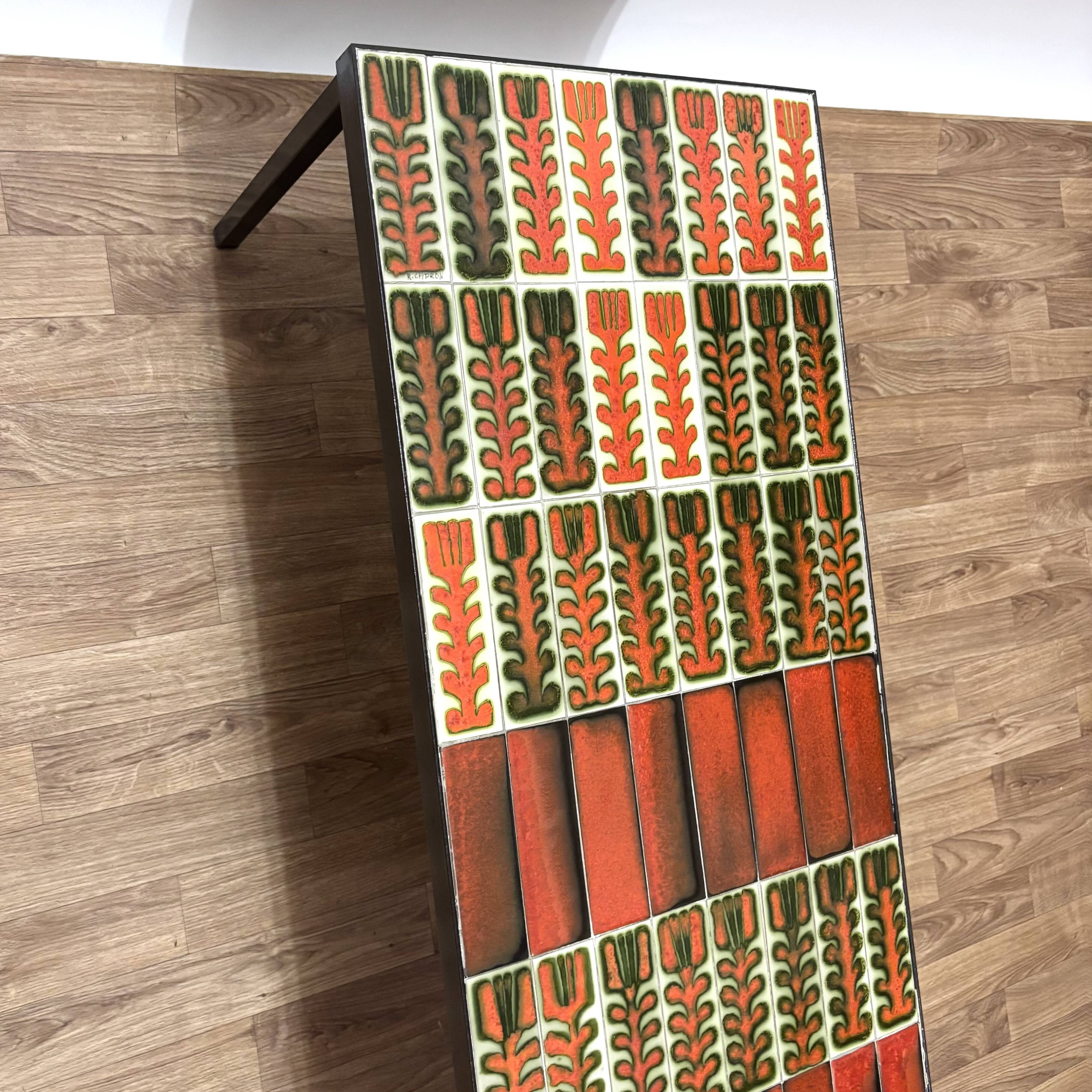 Coffee table by the ceramist Roiger Capron from the 1970s.