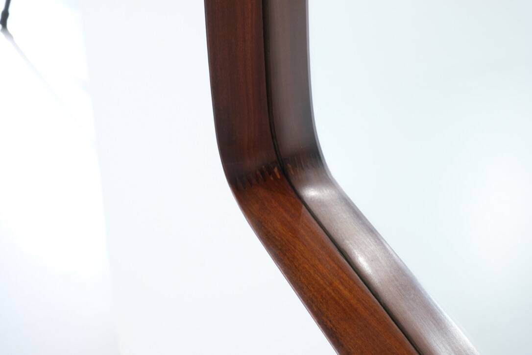 Vintage rectangular wooden mirror, Italy, 1960s.