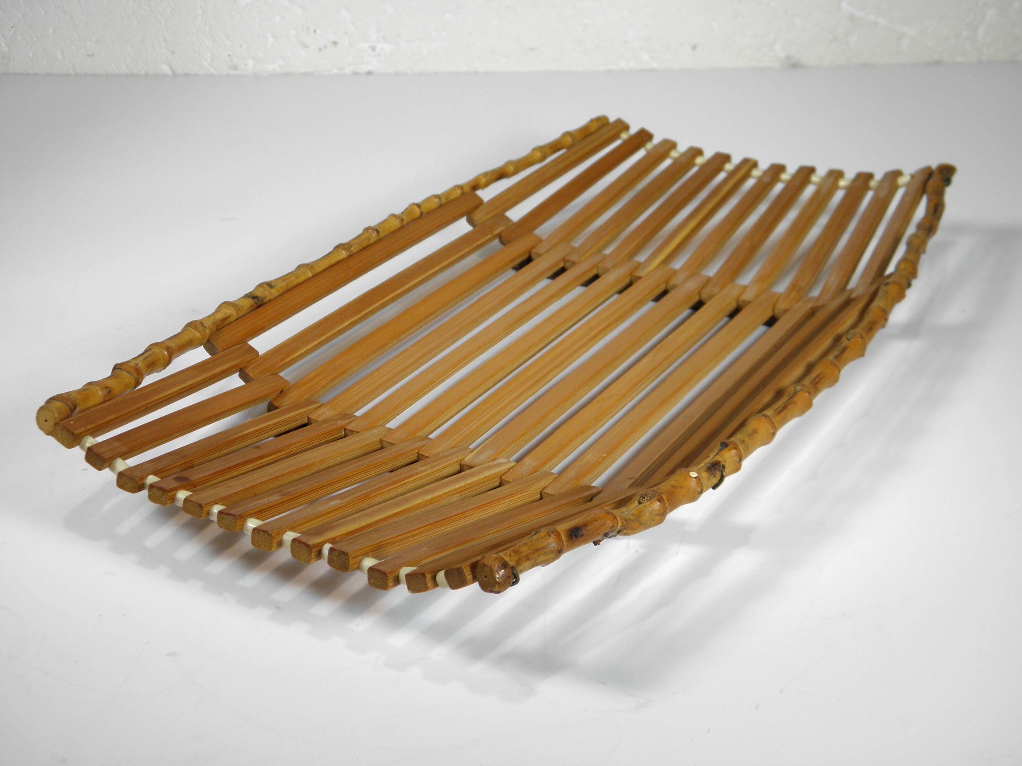 Vintage 1960s "BAMBOO" BASKET