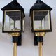 Pair of 1970s vintage lantern interior wall lamps