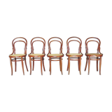 Set of 5 Thonet chairs N°14 1/2 circa 1910 perfect cannages