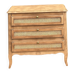 Antique oak commode with cane work - 3 drawers