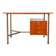 Nickel-plated metal and teak wood desk Italy, 60s