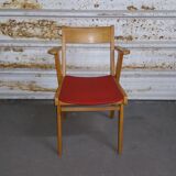 Chair red vintage compass