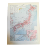 Ancienne carte du Japon de 1928