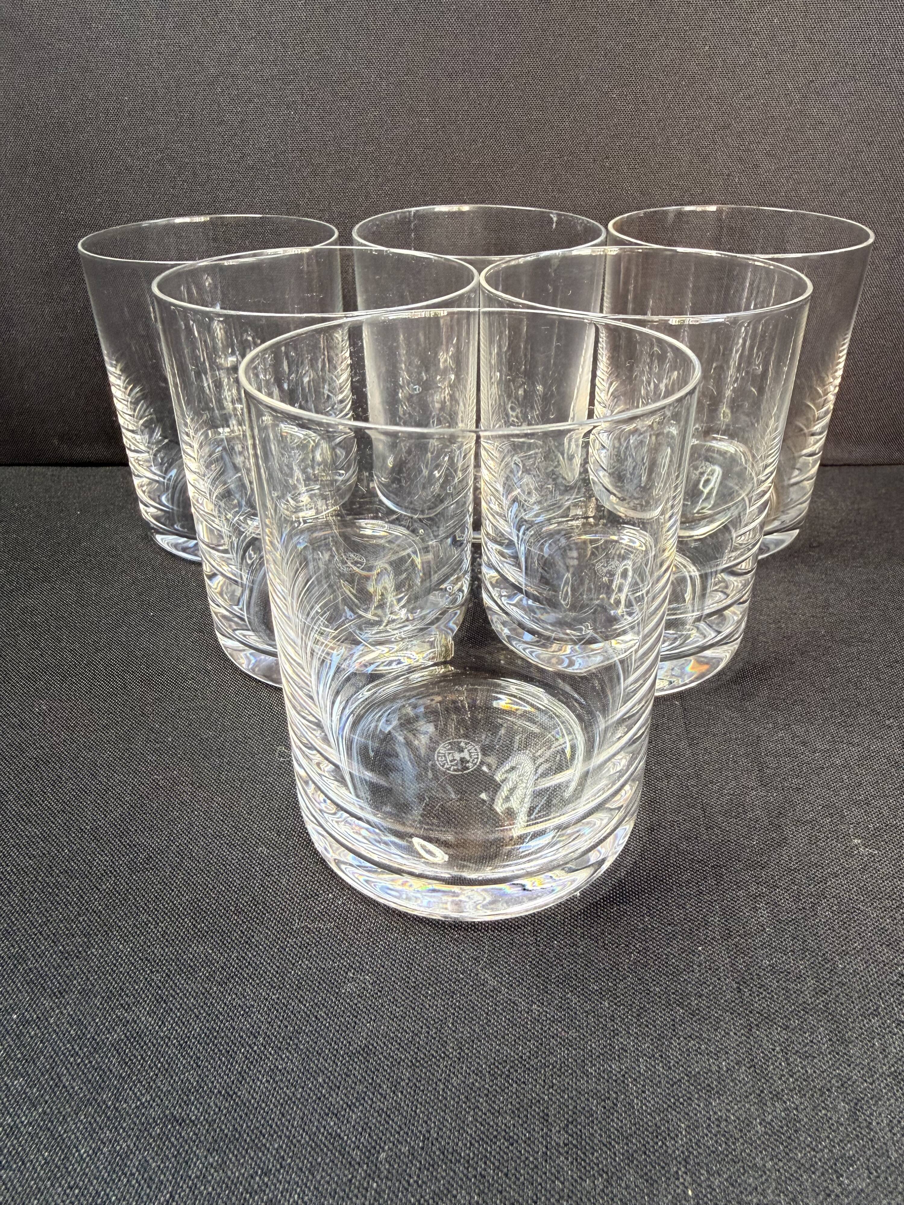 6 whisky glasses attributed to Sèvres