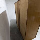 1970 Scandinavian wardrobe with shelves and mirror, 21x126, 2 doors.