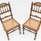 Series of 4 canne chairs