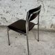 Series of 42 civic chairs year 1970 stackable chrome and skai