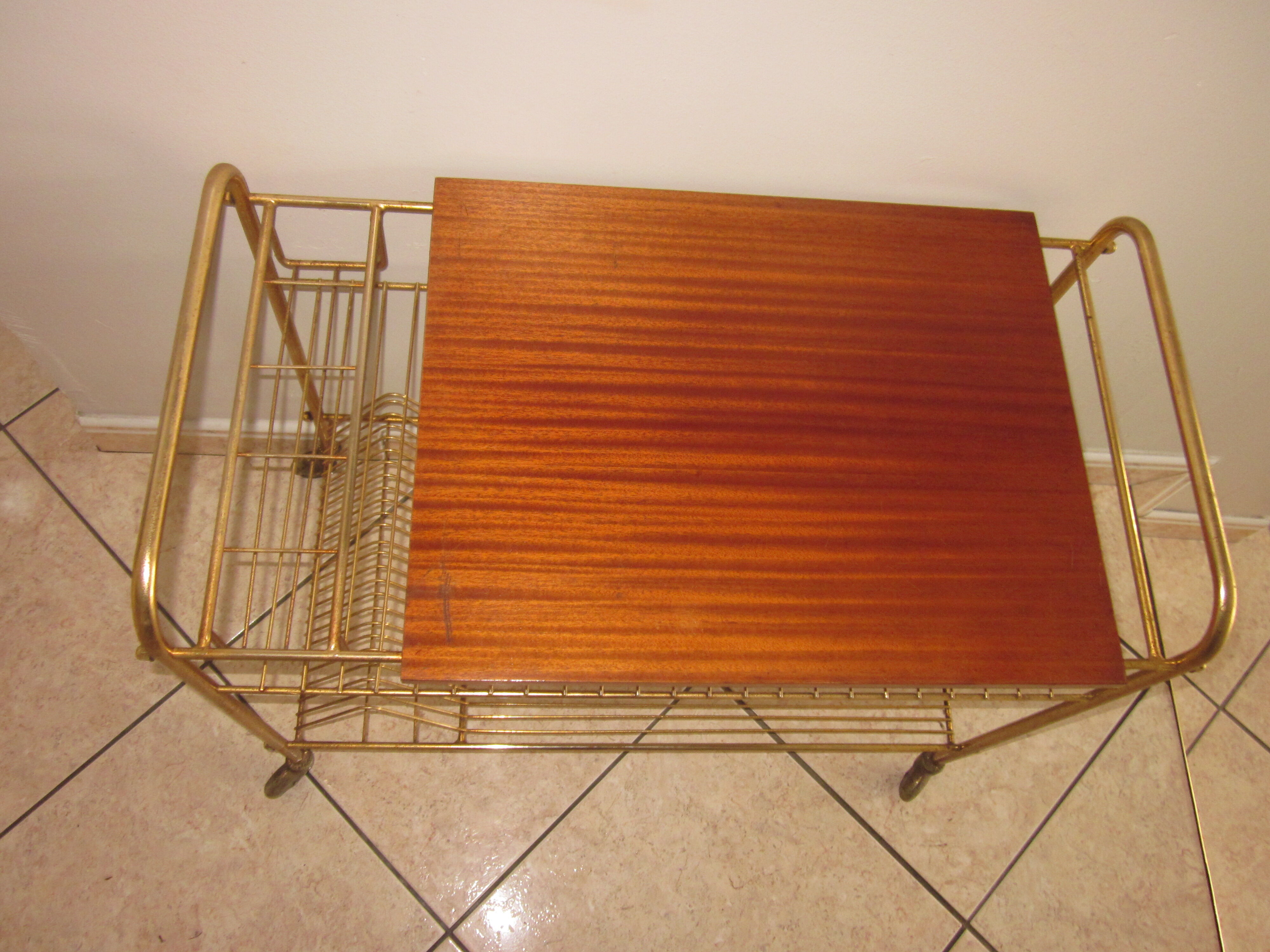 Vinyl door serving table