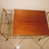 Vinyl door serving table