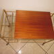 Vinyl door serving table