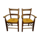 Oak mulched armchairs