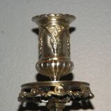 Rare pair of 19th century bronze candlesticks