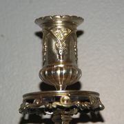 Rare pair of 19th century bronze candlesticks