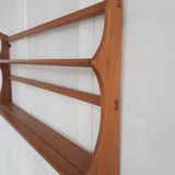 Vintage wall shelf in solid elm by Lucian Ercolani C1960 Ercol