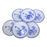 6 assiettes à dessert Gien Chardons (7)