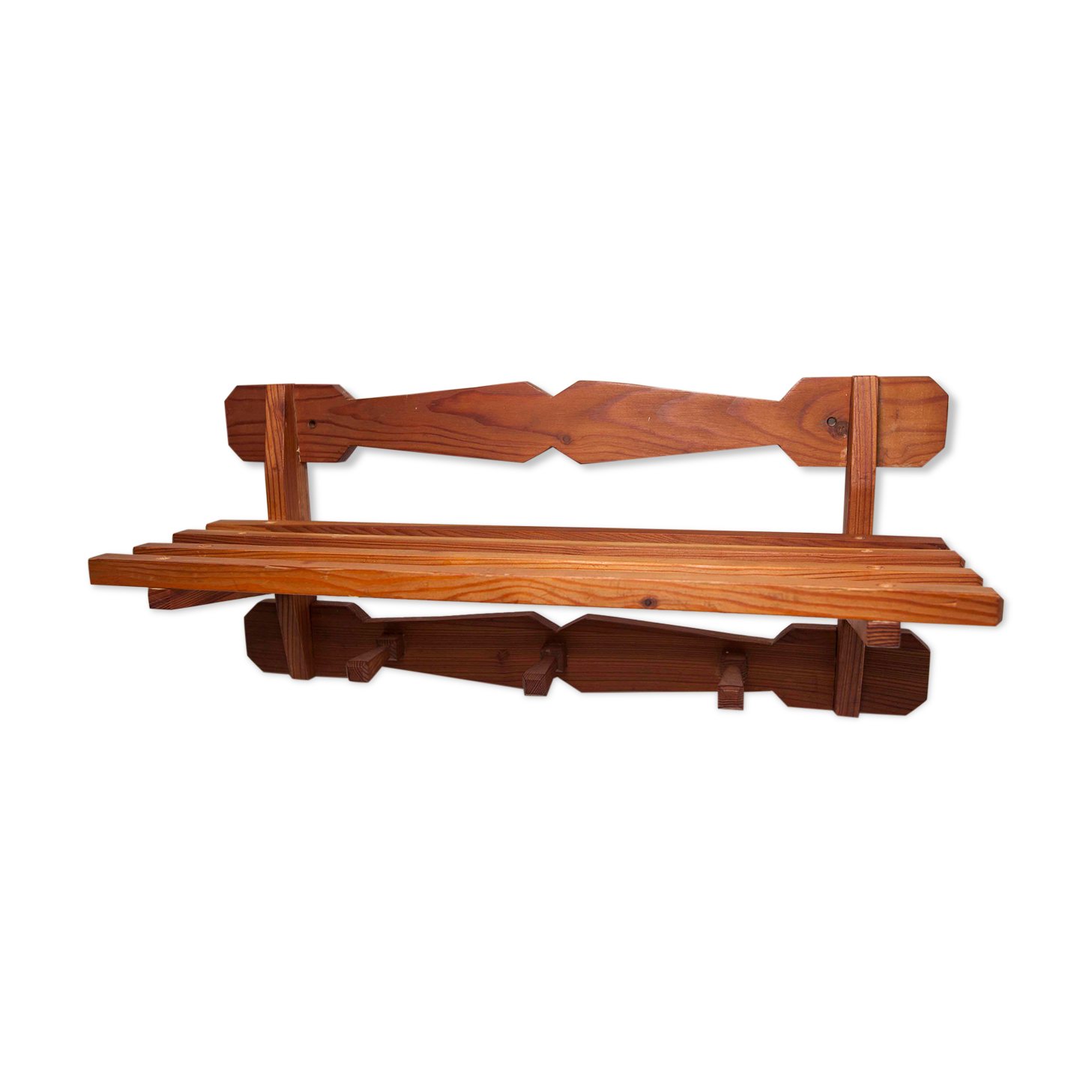 60's coat rack in solid beech