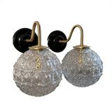 Pair of globe wall lights
