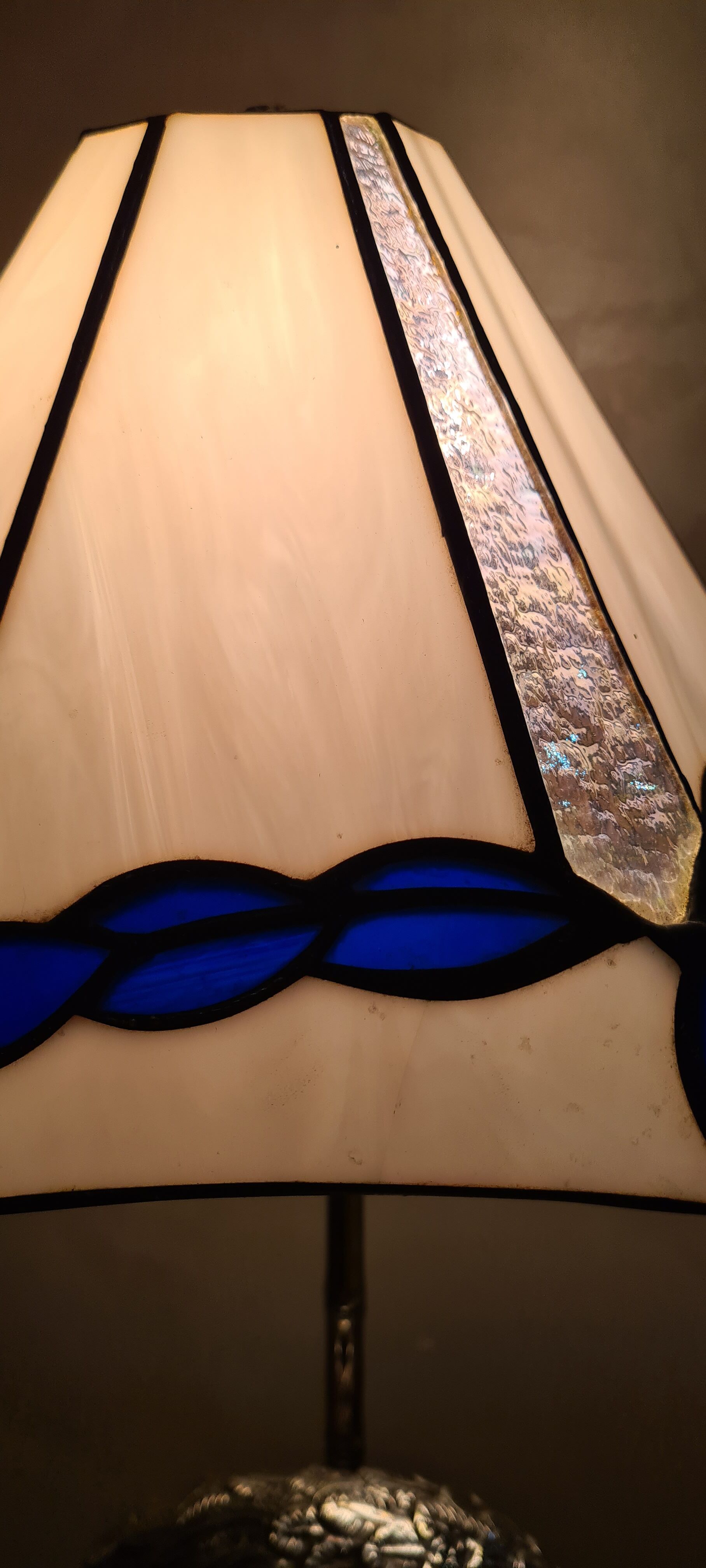 silver metal lamp, heron, wader, bamboo