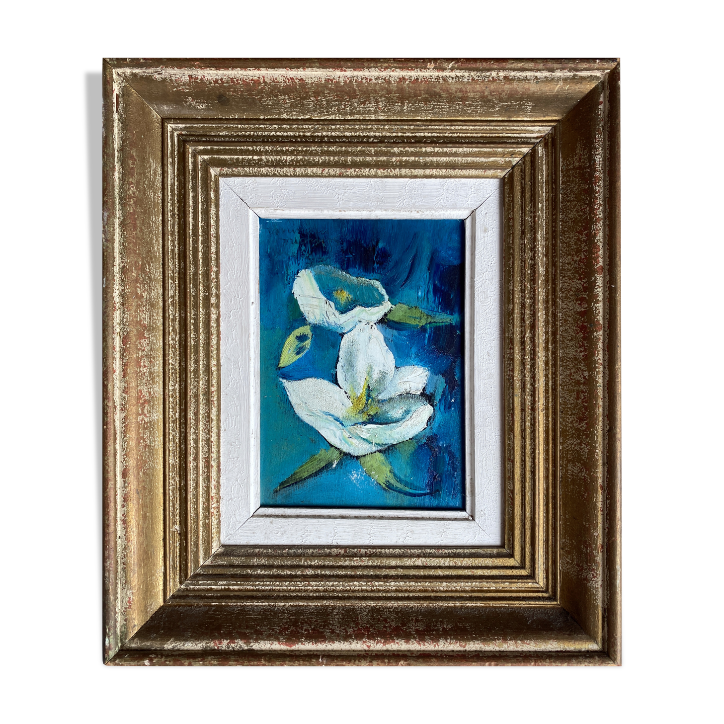 Painting "Floral composition" HST signed Simone Mounier