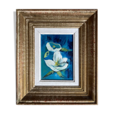 Painting "Floral composition" HST signed Simone Mounier