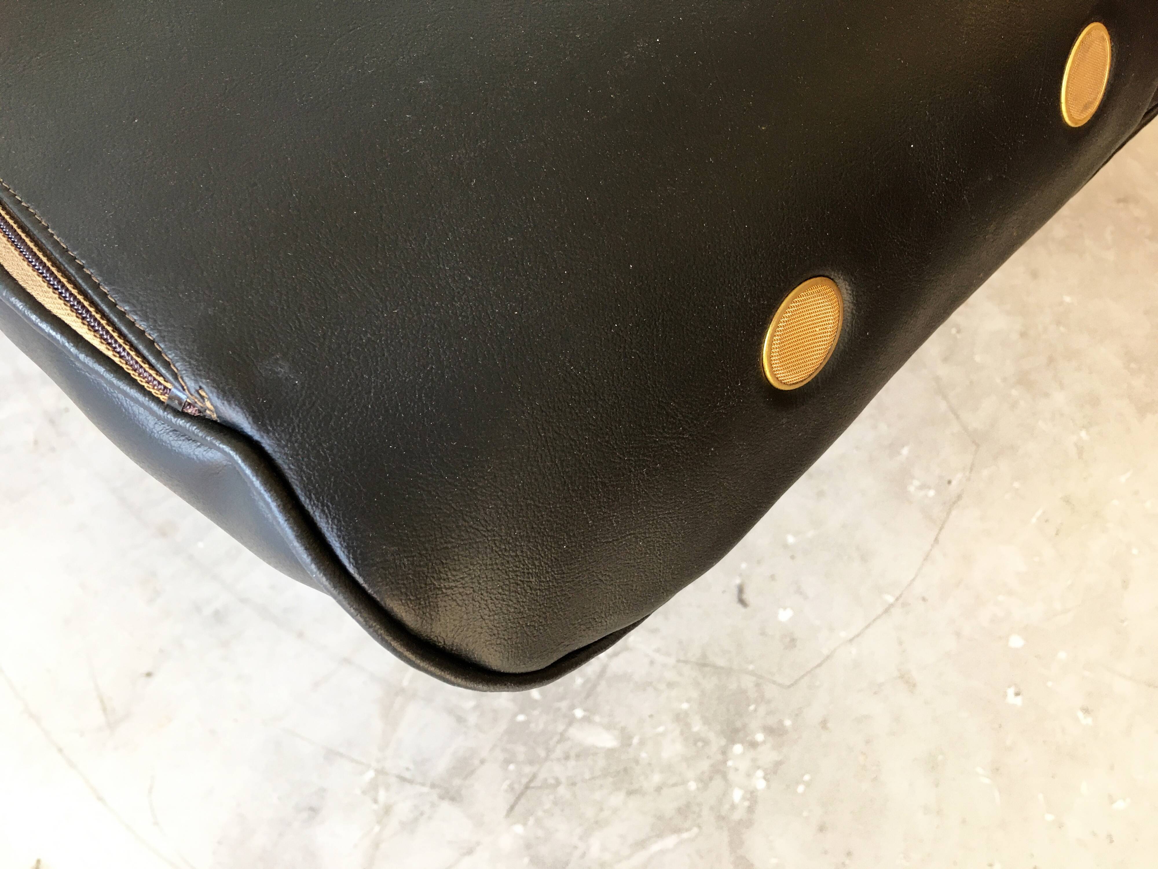 Leather stool, Denmark, 1960s