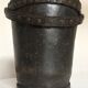 Brutalist studded leather wastepaper basket bucket 1920