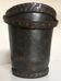 Brutalist studded leather wastepaper basket bucket 1920