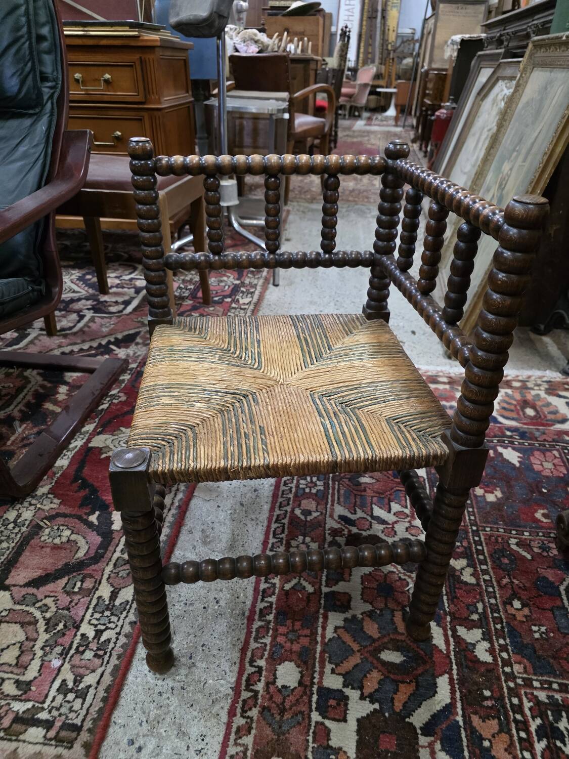 Fireplace corner armchair