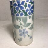 Former roller kg lunéville white porcelain vase + flowers vintage designs