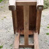 Old brutalist oak farmhouse coffee table