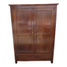 Walnut cabinet opening by 2 doors and a drawer goes everywhere by its dimensions