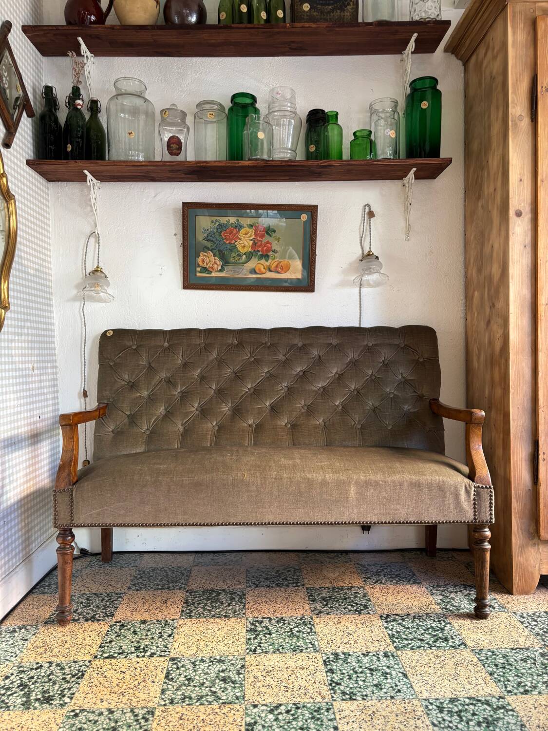 Banquette en velours