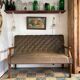 Banquette en velours