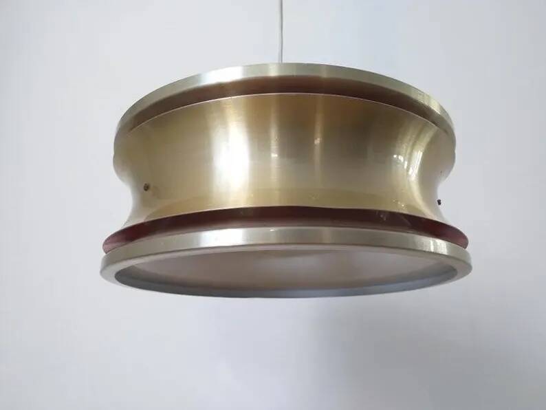 Midcentury pendant in Style of Jo Hammerborg, Denmark, 1970s
