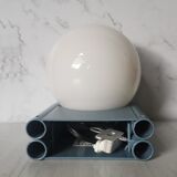 Vintage metal and opaline wall lamp