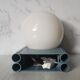 Vintage metal and opaline wall lamp