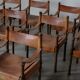 Large set of safari dining chairs - Germany 1960s