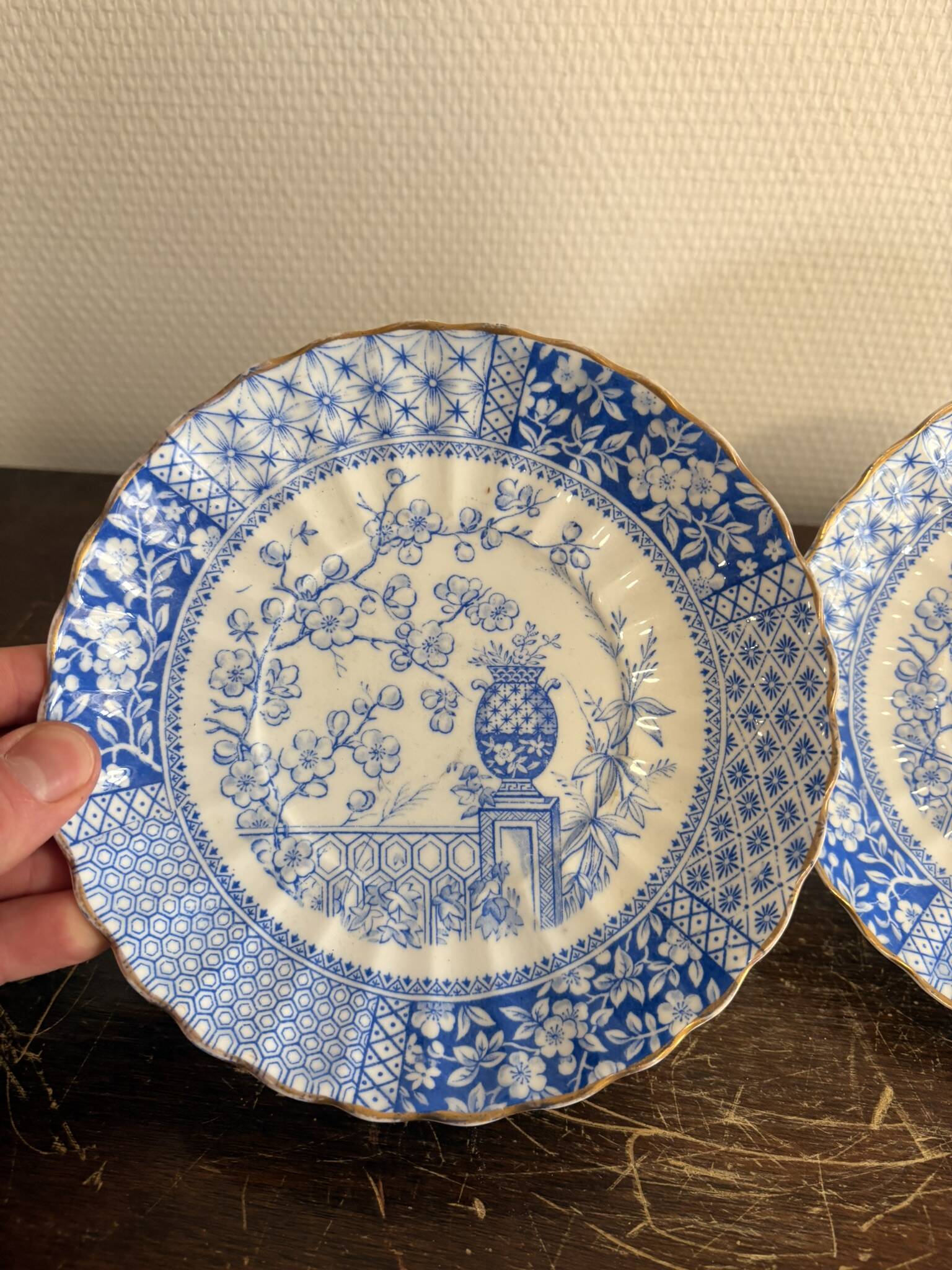 Dessert Plates Mikado William Alsager Adderley 19th Century Japan Pineapple English