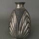 René Delavan Art Deco pewter vase hammered brassware