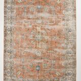 Tapis vintage turc rouge Brunt 7x10, 221x323 cm