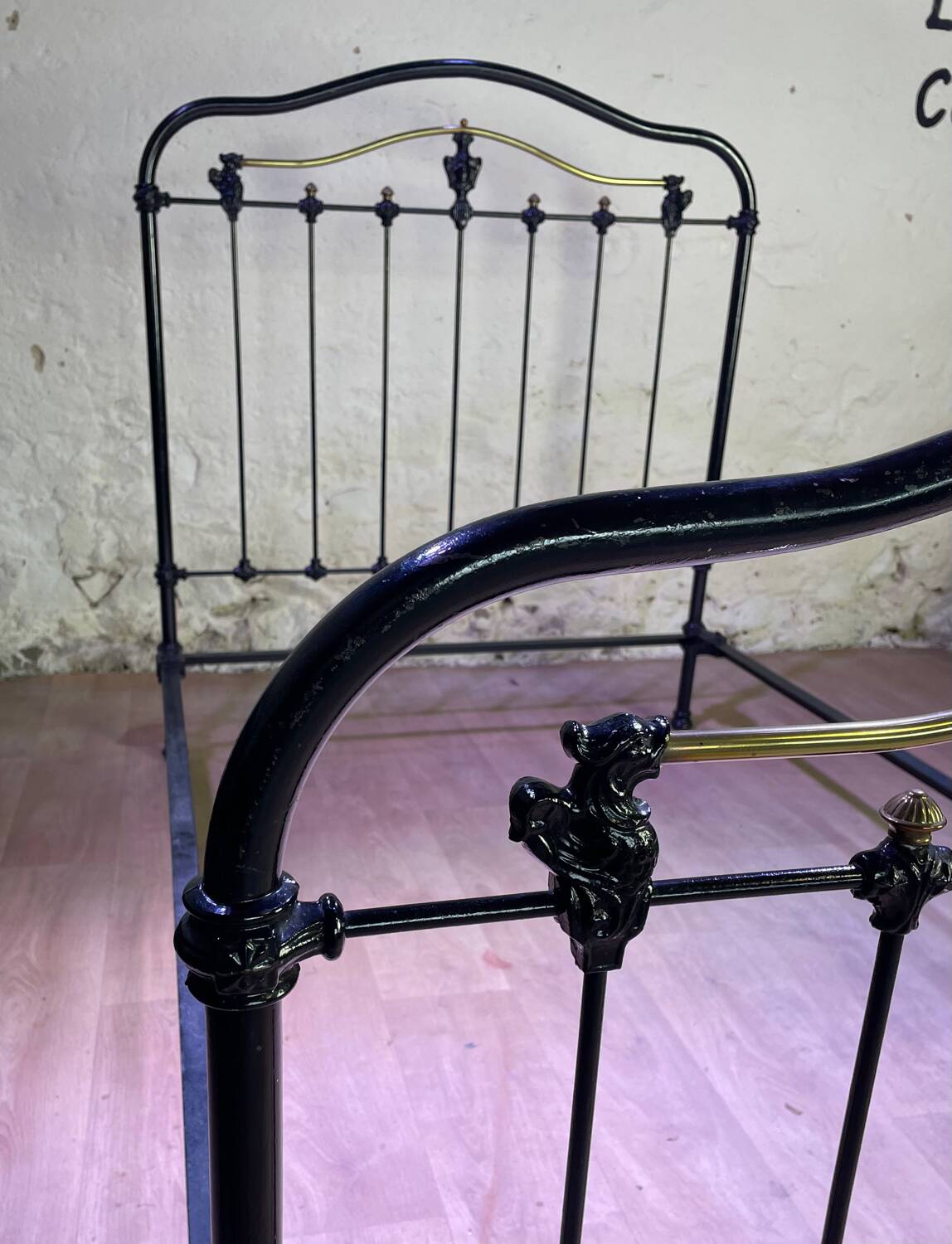 Napoleon III style wrought iron bed