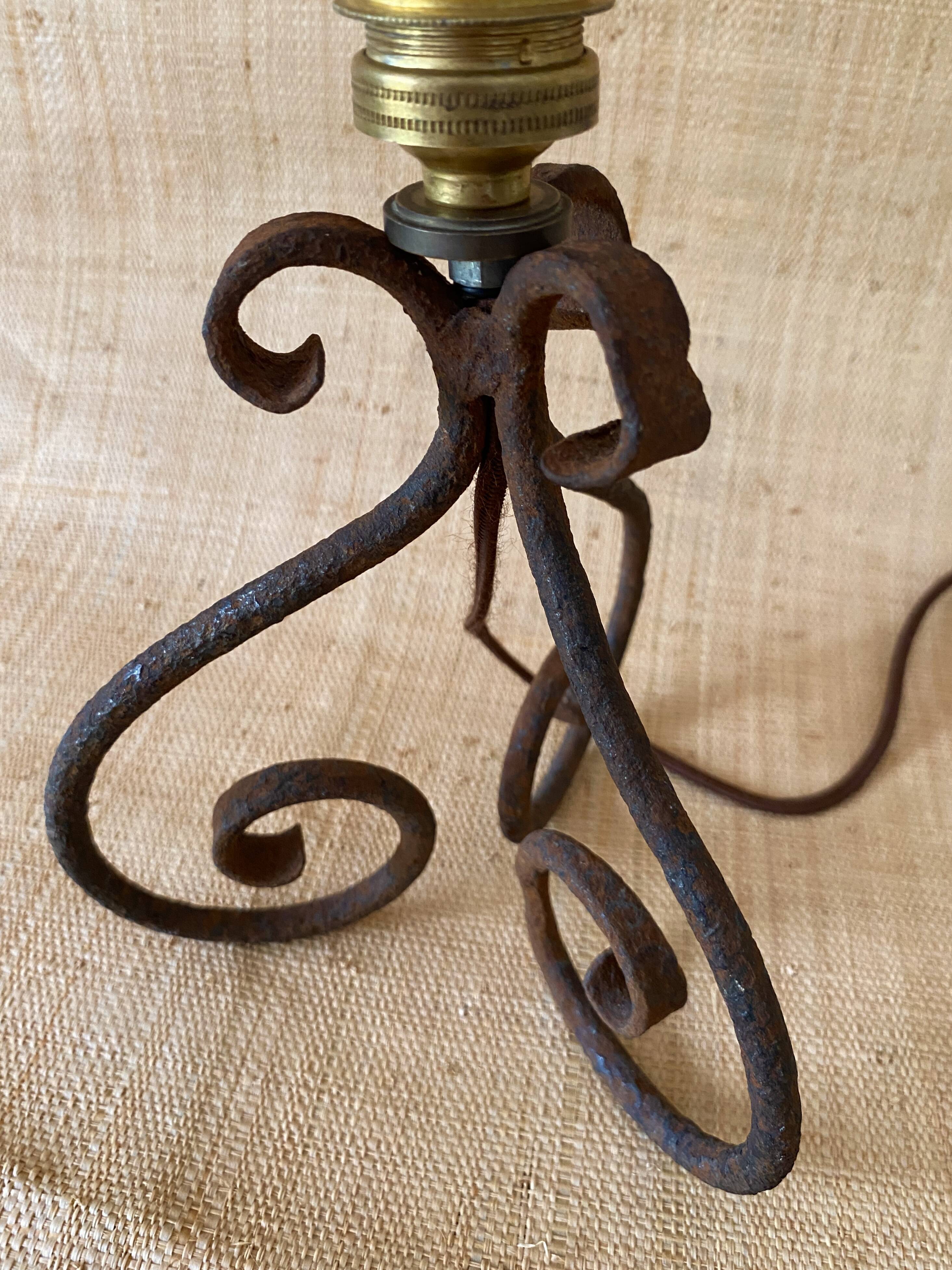 Wrought iron foot and its new 2M fabric cable